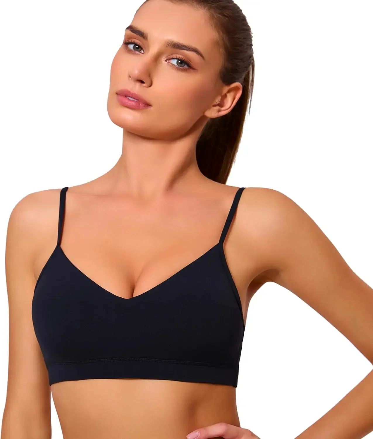 V Neck Adjustable Sports Bra for Women, Padded Thin Straps, Wireless Yoga Bra
V Neck Adjustable Sports Bra for Women, Padded Thin Straps, Wireless Yoga Bra