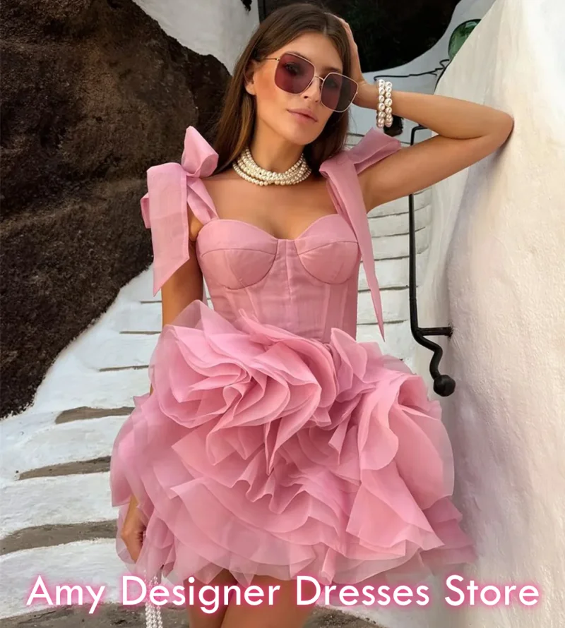 Youthfu Cocktail Dresses Fashion Sweetheart Spaghetti Strap Bows 3D Flowers Short Party Dress Women Sexy Prom Gowns Customized
Youthfu Cocktail Dresses Fashion Sweetheart Spaghetti Strap Bows 3D Flowers Short Party Dress Women Sexy Prom Gowns Customized