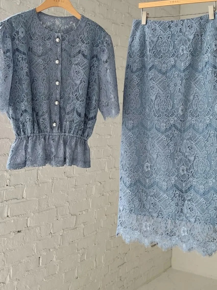 Шикарный летний новый комплект Sle ort Lace irt с высокой талией и юбкой для женщин, комплект для поездок на работу, чистая электронная коммерция S, другой материал 
Шикарный летний новый комплект Sle ort Lace irt с высокой талией и юбкой для женщин, комплект для поездок на работу, чистая электронная коммерция S, другой материал