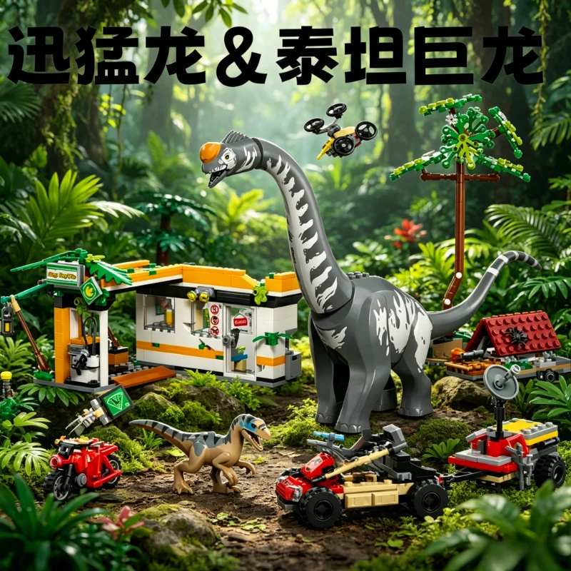 Dinosaur Series 76973 Velociraptor and Titan Dragon Tracking Mission Boy Assembling Building Blocks Children's Toy Model Gift
Dinosaur Series 76973 Velociraptor and Titan Dragon Tracking Mission Boy Assembling Building Blocks Children's Toy Model Gift
