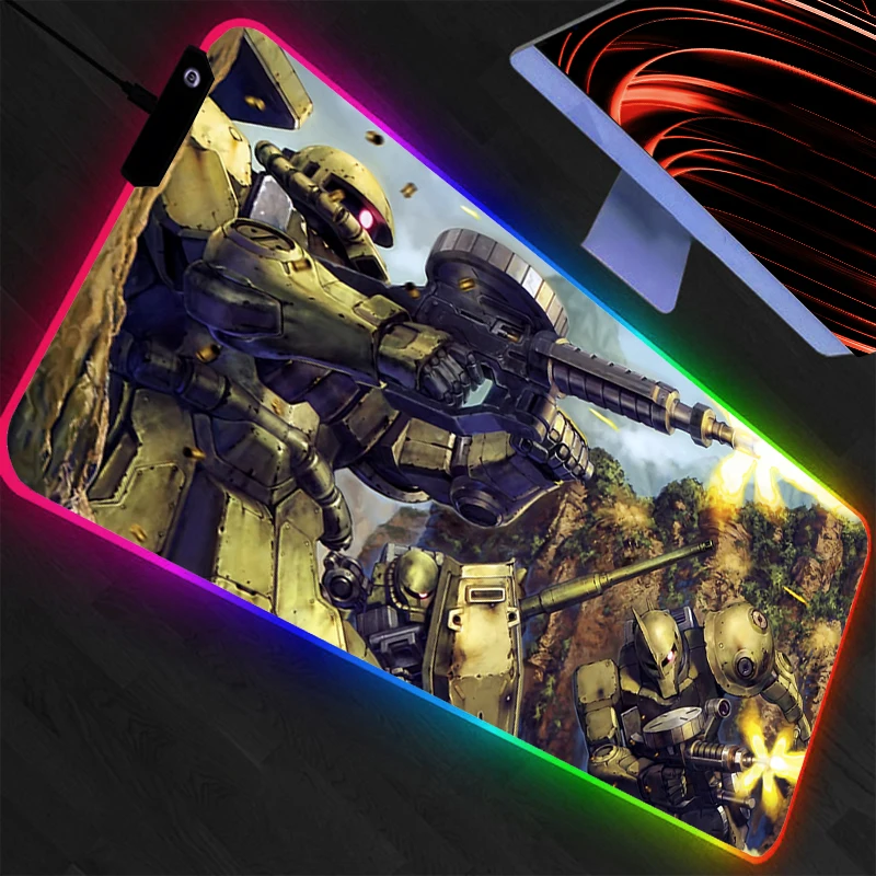 RGB Mouse Pad GUNDAM Game Rubber Backlight Pc Keyboard Laptop Computer Speed LED Desk Mat Gaming Acessories Mousepad anime
RGB Mouse Pad GUNDAM Game Rubber Backlight Pc Keyboard Laptop Computer Speed LED Desk Mat Gaming Acessories Mousepad anime