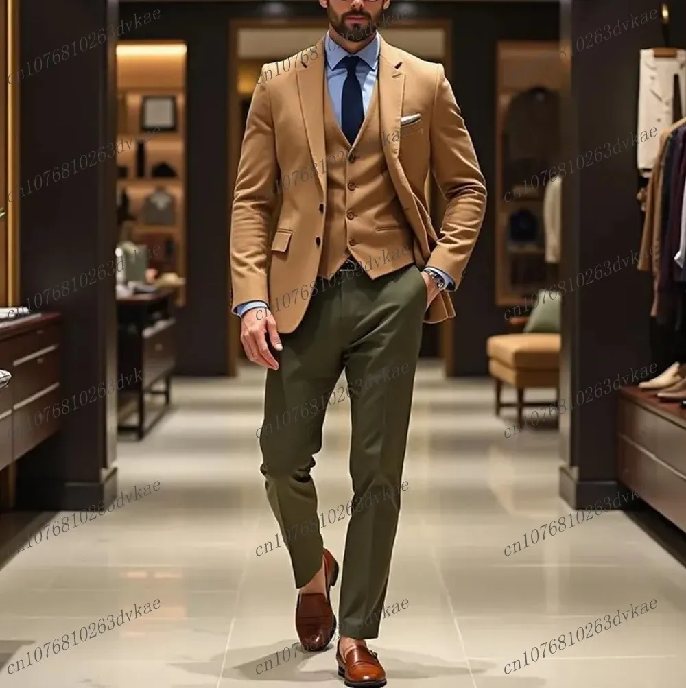 New 2 Colors Formal Occasions Men Suit Wedding Party Prom Groom Groomsman Business Male Tuxedos 3 Piece Set Jacket Vest Pants 22
New 2 Colors Formal Occasions Men Suit Wedding Party Prom Groom Groomsman Business Male Tuxedos 3 Piece Set Jacket Vest Pants 22