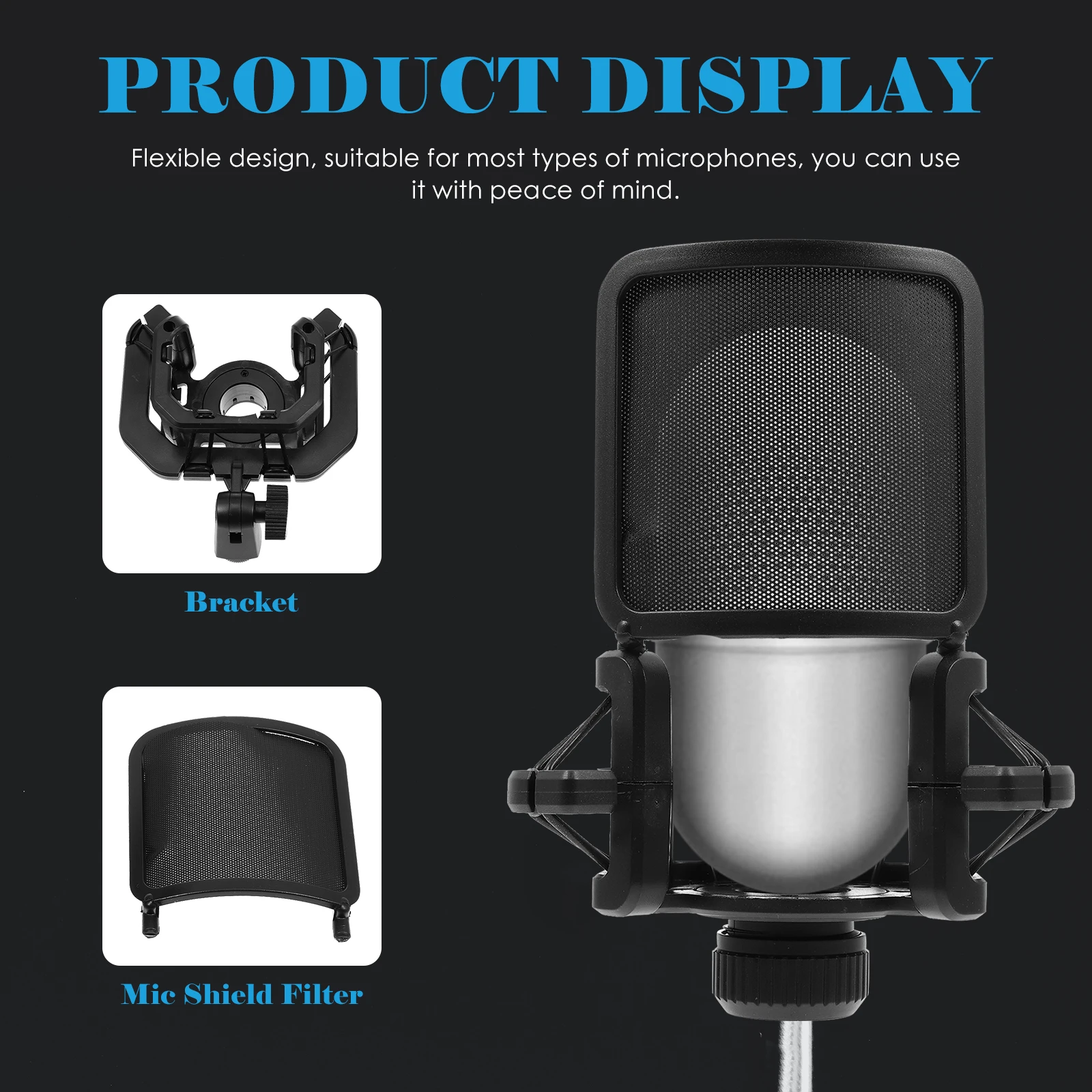 Condenser Mic Microphone Shock Mount Anti-Vibration Rack Noise Reduction Shockproof Plastic
Condenser Mic Microphone Shock Mount Anti-Vibration Rack Noise Reduction Shockproof Plastic
