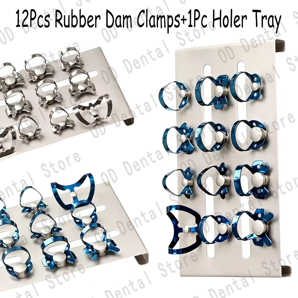 12Pc Stainless Steel Dental Rubber Dam Clamps for Endodontic and Restorative Procedures with Barrier Frame Holders
12Pc Stainless Steel Dental Rubber Dam Clamps for Endodontic and Restorative Procedures with Barrier Frame Holders