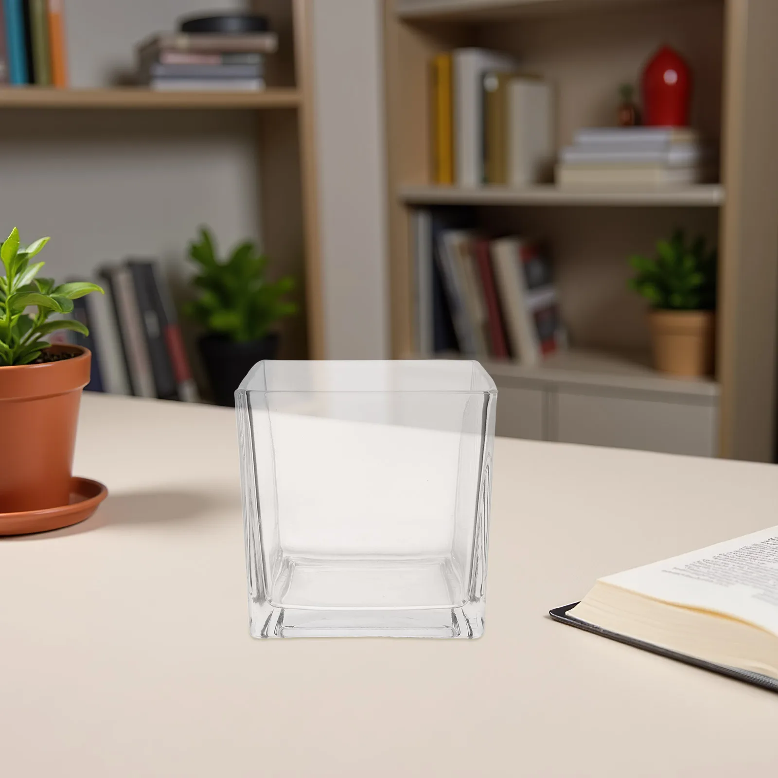 Thick Square Glass Hydroponic Vase Clear Cube Flower Vase 15x15cm Desktop Home Office Decoration Hydroponic Plant Bottle 
Thick Square Glass Hydroponic Vase Clear Cube Flower Vase 15x15cm Desktop Home Office Decoration Hydroponic Plant Bottle