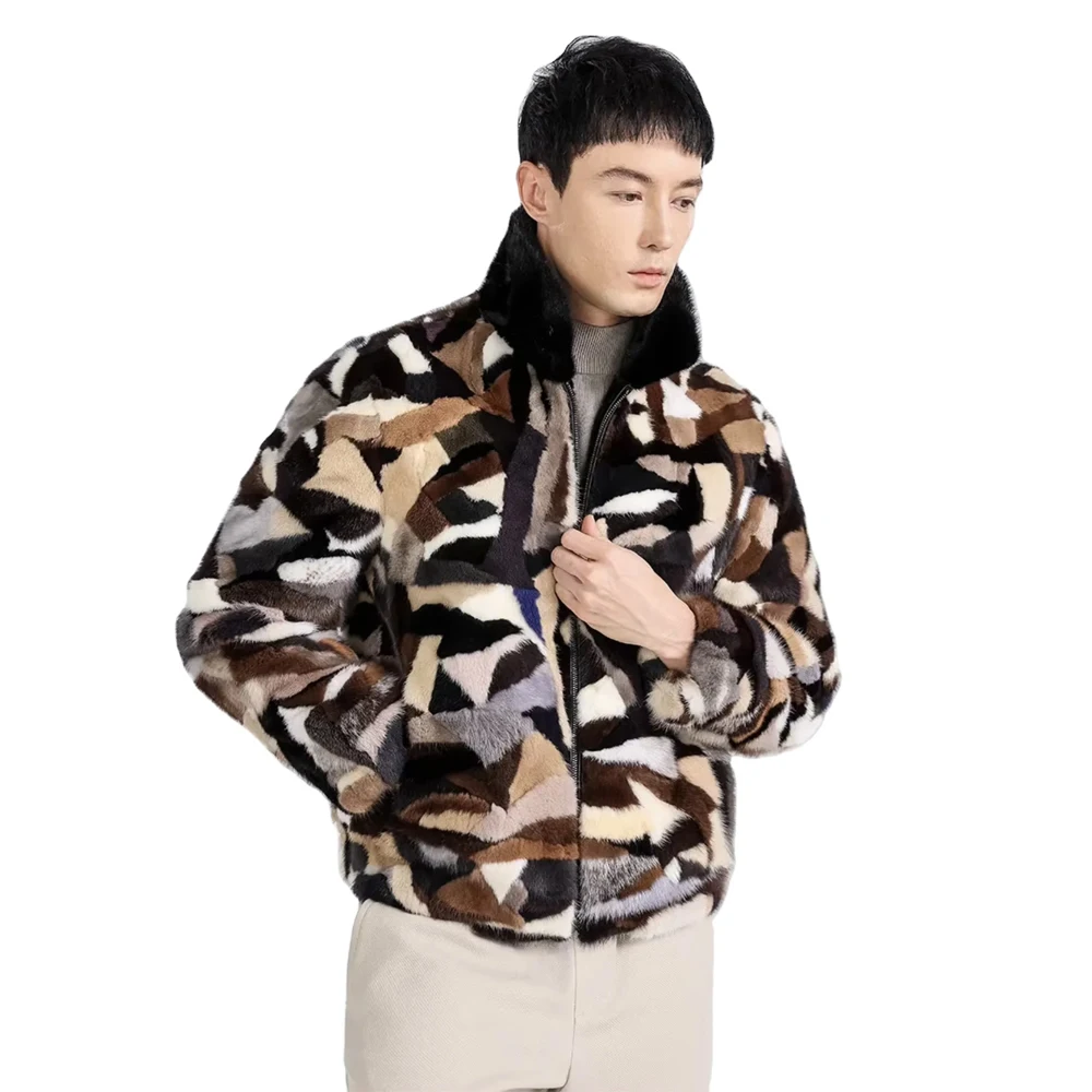 2025 Father's Day Present Real Mink Fur Bomber Coat Patchwork Jacket Winter Multi Color Mink Fur Collar Coat
2025 Father's Day Present Real Mink Fur Bomber Coat Patchwork Jacket Winter Multi Color Mink Fur Collar Coat