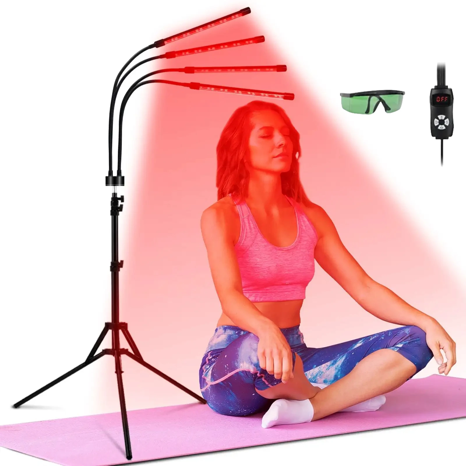 Red Light Therapy Device with Tripod, 4/5 Lights Tubes 660 nm and 850 nm Infrared Light Lamp for Beauty Skin Face, Neck, Back
Red Light Therapy Device with Tripod, 4/5 Lights Tubes 660 nm and 850 nm Infrared Light Lamp for Beauty Skin Face, Neck, Back