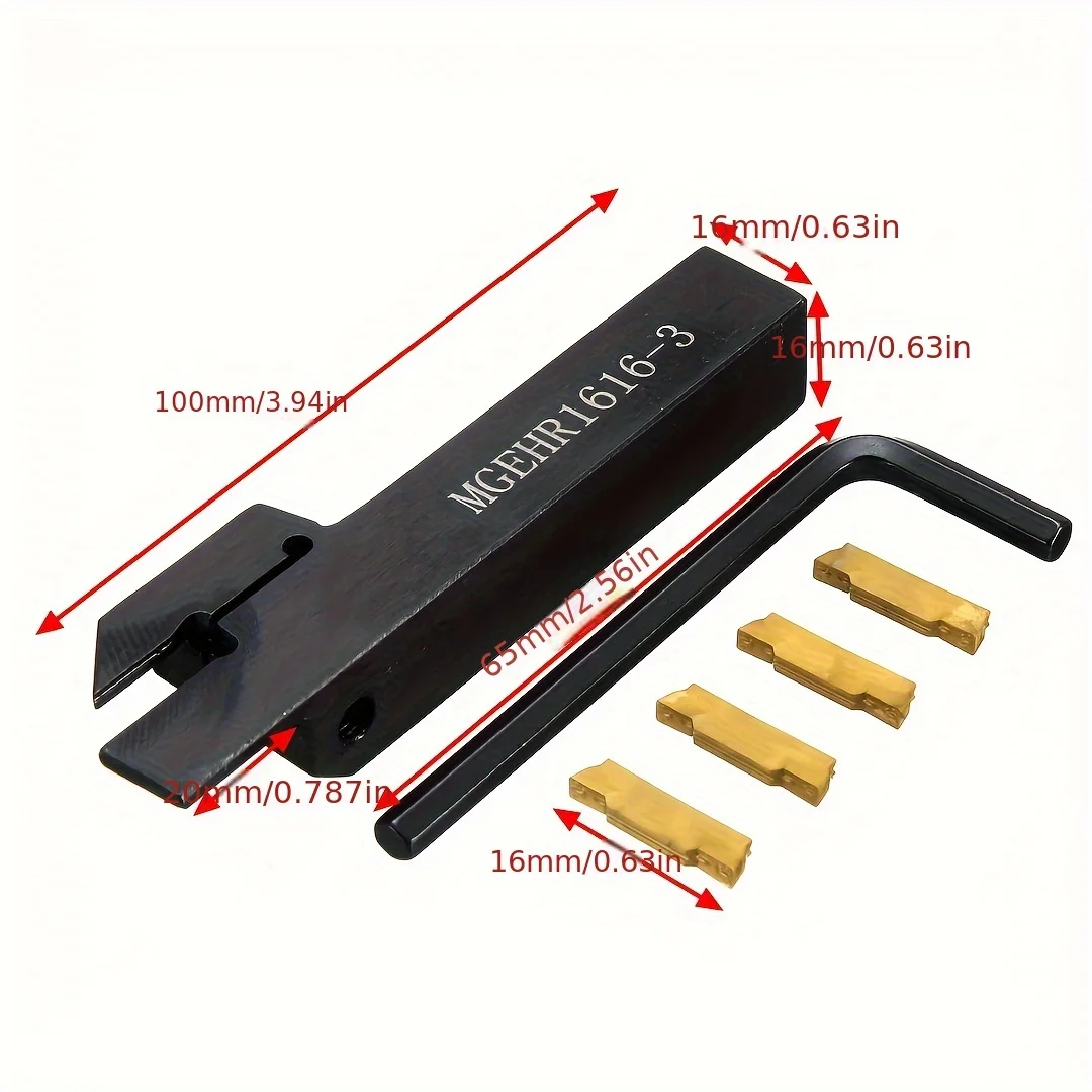 MGEHR1616-3 Adjustable External Grooving Tool Holder 10PCS MGMN300 Carbide Inserts CNC Lathe Cutting Tool
MGEHR1616-3 Adjustable External Grooving Tool Holder 10PCS MGMN300 Carbide Inserts CNC Lathe Cutting Tool