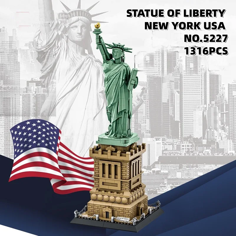 New 1316PCS New Version Architecture Statue of Liberty Large Collection Building Blocks Set Model Gift for Kids and Adults Toys
New 1316PCS New Version Architecture Statue of Liberty Large Collection Building Blocks Set Model Gift for Kids and Adults Toys