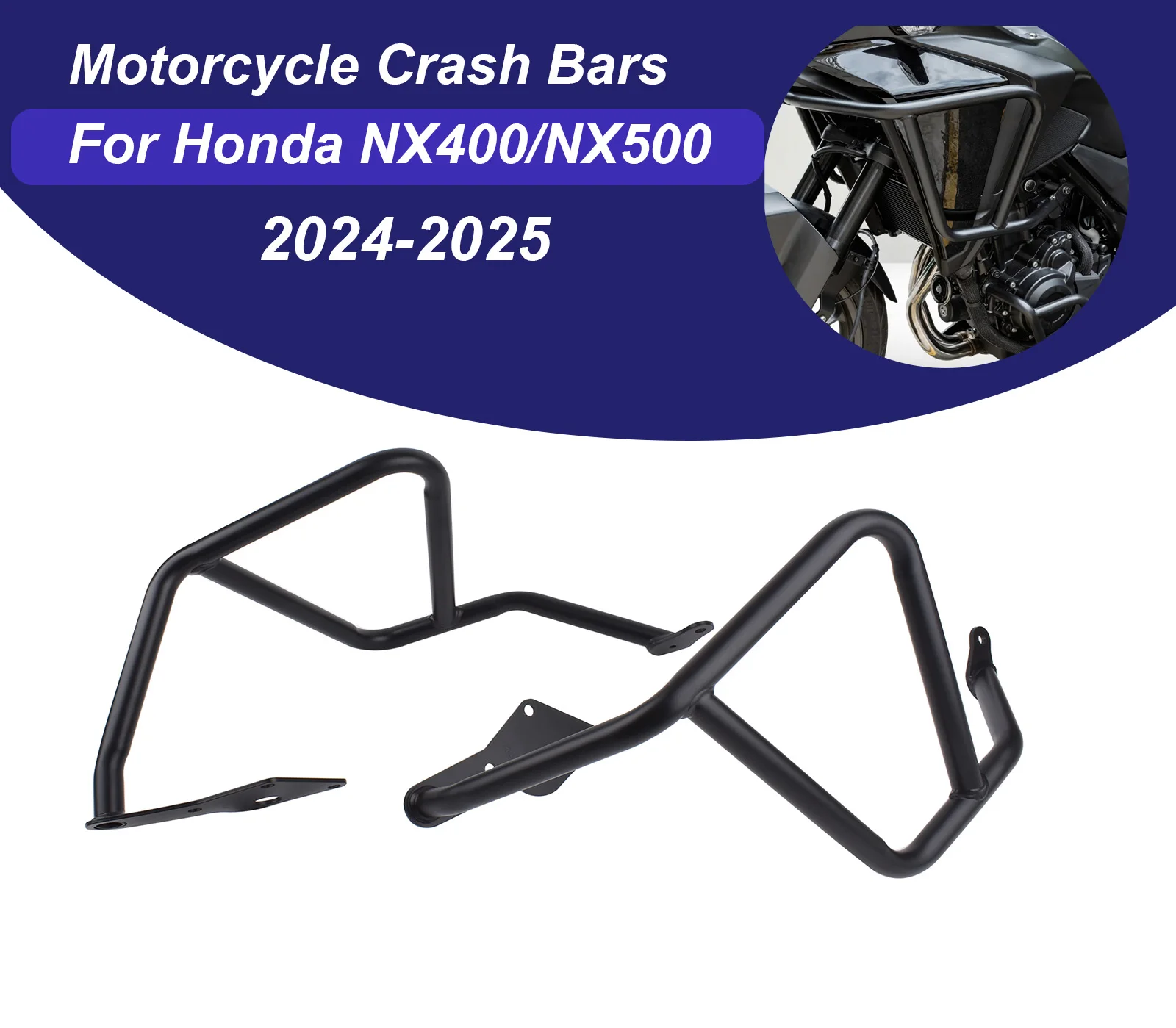 Motorcycle Upper Crash Bars Engine Guard Protector Compatible with Honda NX400 NX500 2024 2025 Moto Body Protection Parts
Motorcycle Upper Crash Bars Engine Guard Protector Compatible with Honda NX400 NX500 2024 2025 Moto Body Protection Parts