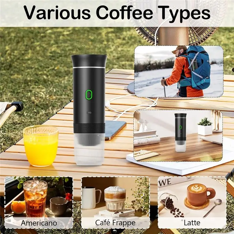 M04K Wireless Electric Portable Espresso Coffee Machine Camping Coffee Maker 3-In-1 Capsule Powder Travel Coffee Maker
M04K Wireless Electric Portable Espresso Coffee Machine Camping Coffee Maker 3-In-1 Capsule Powder Travel Coffee Maker