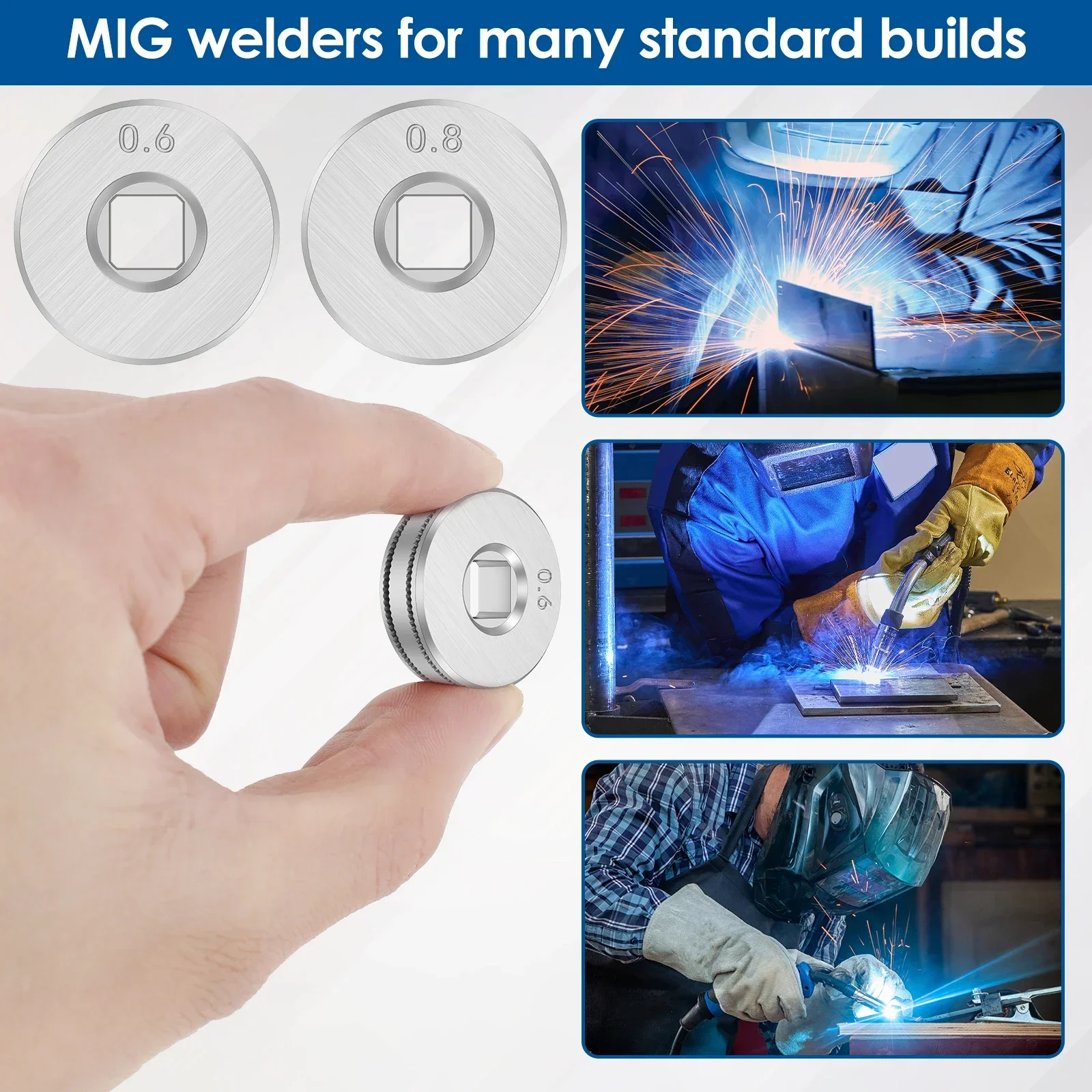 3Pcs 0.6/0.8 0.8/1.0 Wire Feed Drive Roller Wire Roll Wheel Knurled Groove Welding Line Feeding Roll Welders for MIG Welders
3Pcs 0.6/0.8 0.8/1.0 Wire Feed Drive Roller Wire Roll Wheel Knurled Groove Welding Line Feeding Roll Welders for MIG Welders
