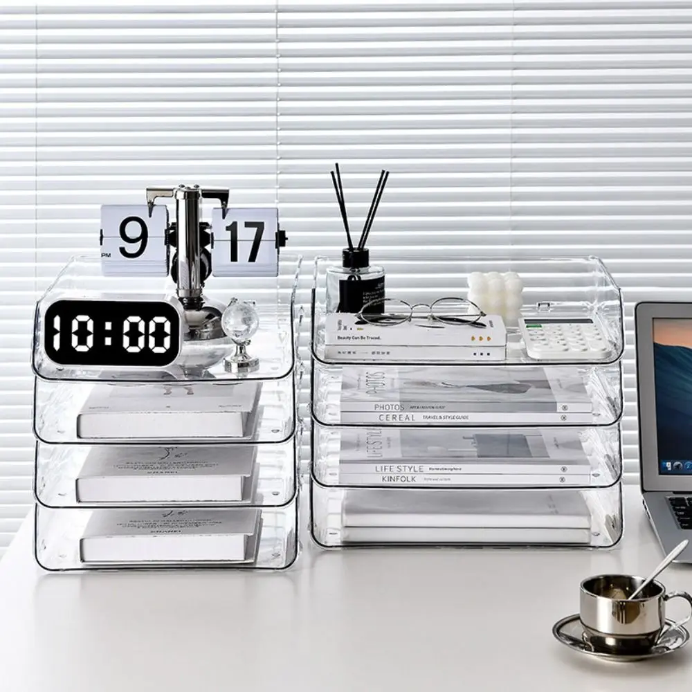 Desktop Organizer A4 File Storage Tray Papers Rack File Organizer Stackable File Rack Transparent Multifunctional Archives
Desktop Organizer A4 File Storage Tray Papers Rack File Organizer Stackable File Rack Transparent Multifunctional Archives