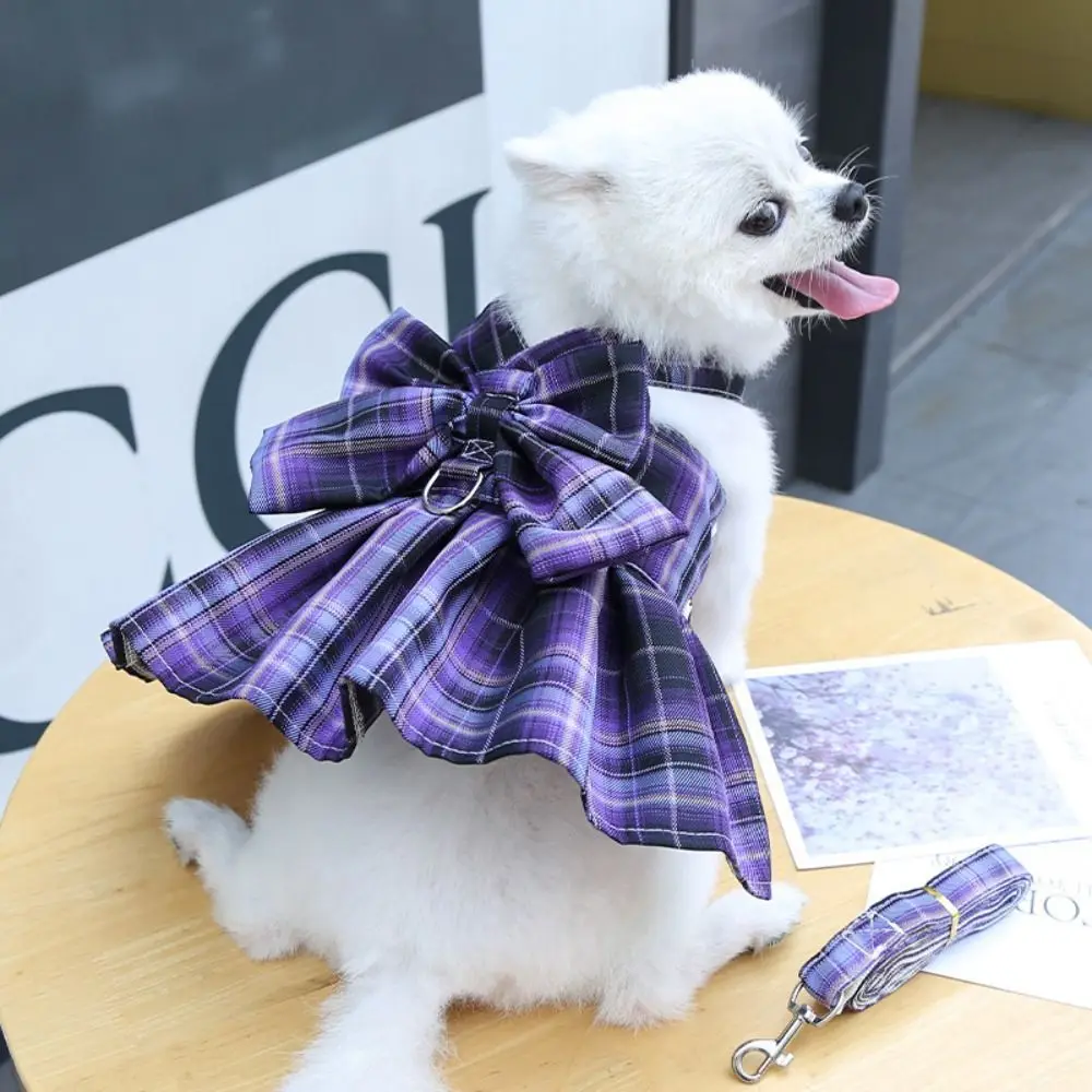 Practical with Leash Traction Dog Plaid JK Dress Comfortable Thin Pet Harness Skirt Adjustable Dacron Pet Vest Clothes Cat
Practical with Leash Traction Dog Plaid JK Dress Comfortable Thin Pet Harness Skirt Adjustable Dacron Pet Vest Clothes Cat
