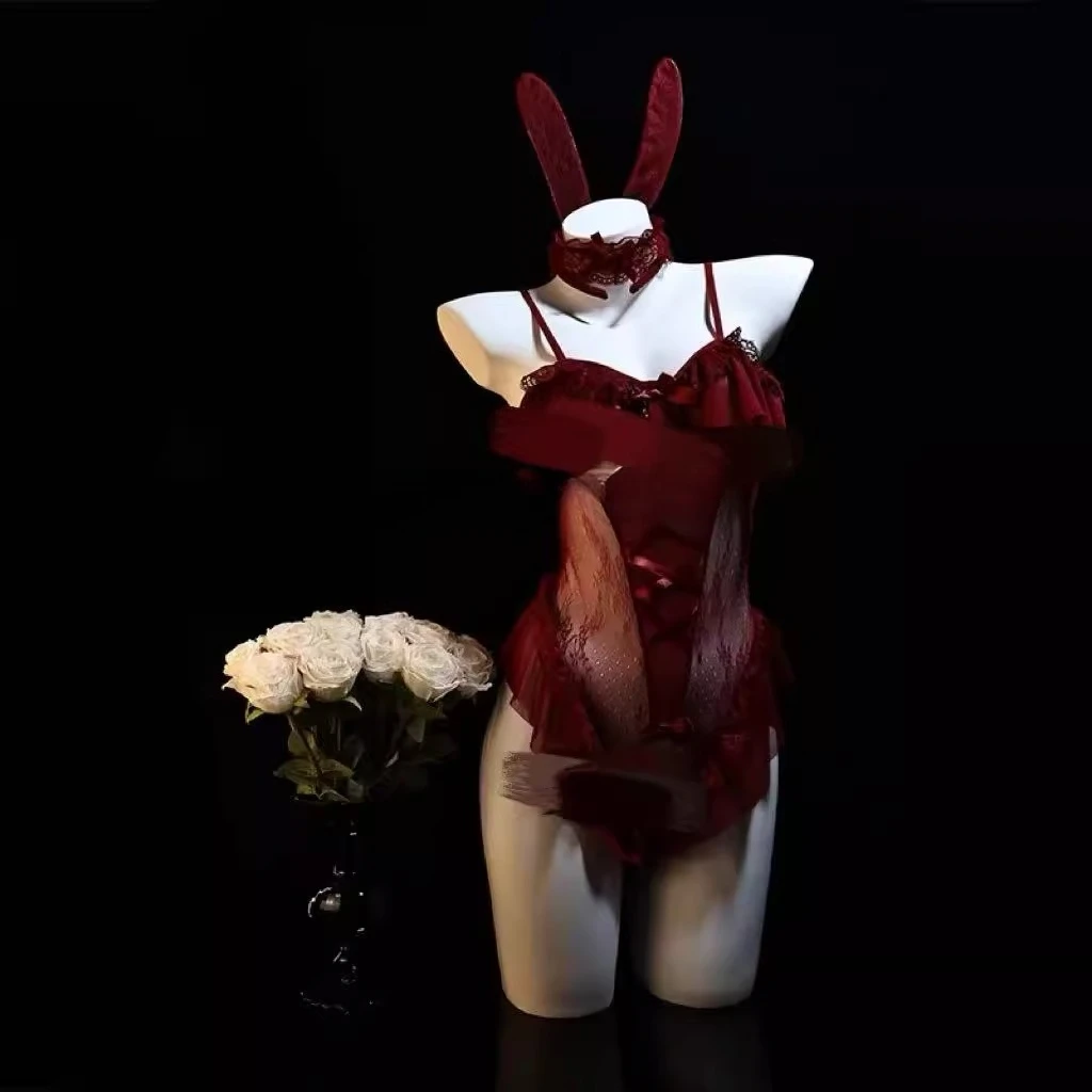 2025 sexy bunny lace cutout onesie strap uniform nightdress pure desire neck sling pajamas women
2025 sexy bunny lace cutout onesie strap uniform nightdress pure desire neck sling pajamas women