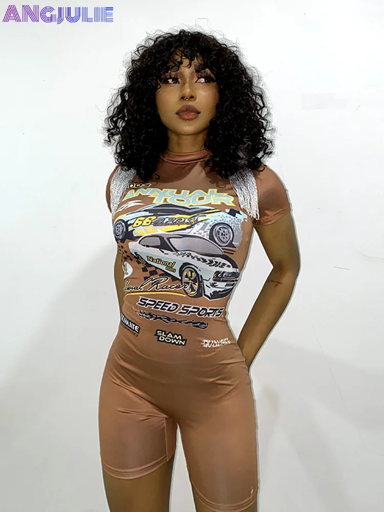 Angjulie Catsuit Women Sexy Rompers Summer 2022 New Arrival Print Zipp Tassel Decoration Slim One Piece Club Overall Shorts Y2K
Angjulie Catsuit Women Sexy Rompers Summer 2022 New Arrival Print Zipp Tassel Decoration Slim One Piece Club Overall Shorts Y2K
