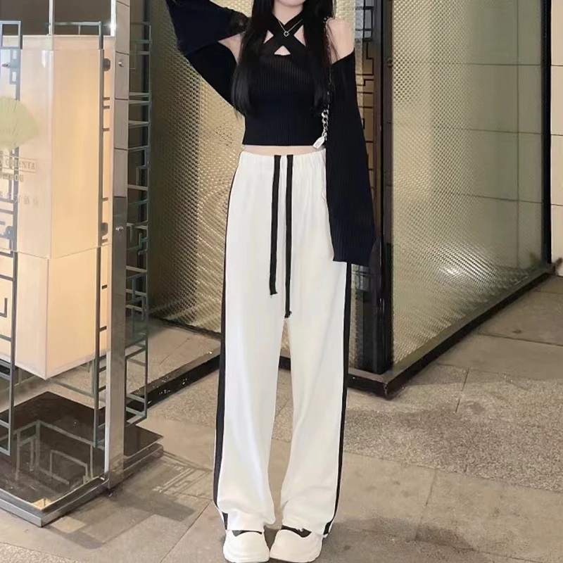 High Waist Wide Leg Pants Women's Loose Fit Casual Trousers Street Style Versatile High Street INS Sporty Pants
High Waist Wide Leg Pants Women's Loose Fit Casual Trousers Street Style Versatile High Street INS Sporty Pants