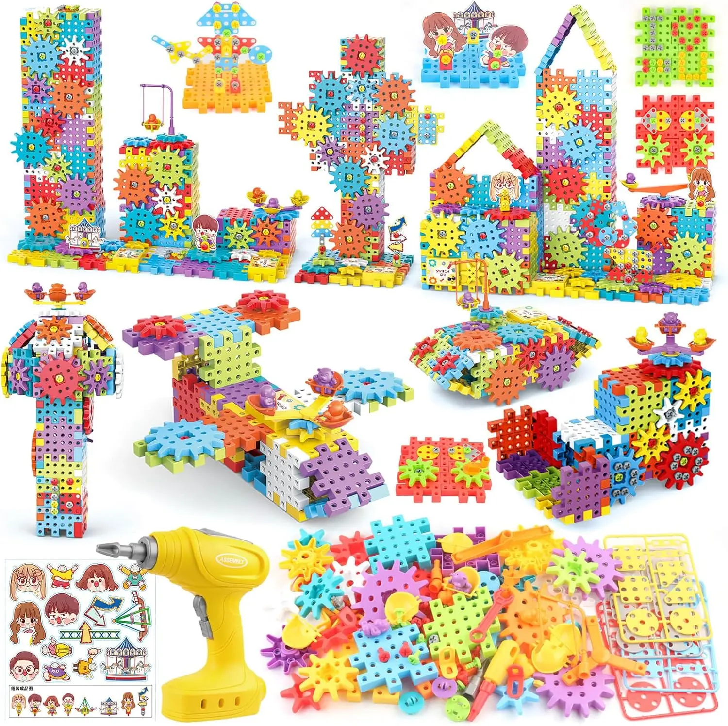 234 Pcs Gear Building Blocks with Electric Drill, STEM Toy for Kids Age 3+
234 Pcs Gear Building Blocks with Electric Drill, STEM Toy for Kids Age 3+