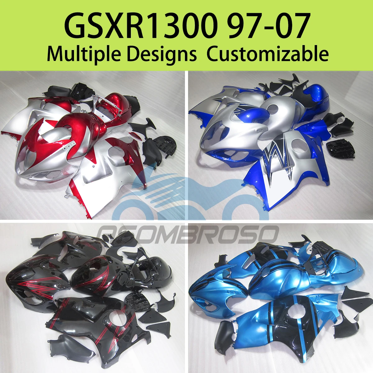 GSXR 1300 97 98 99-07 Комплект обтекателя для SUZUKI GSXR1300 1997-2000 2001-2007 Инъекционный настраиваемый комплект обтекателя мотоцикла
GSXR 1300 97 98 99-07 Комплект обтекателя для SUZUKI GSXR1300 1997-2000 2001-2007 Инъекционный настраиваемый комплект обтекателя мотоцикла