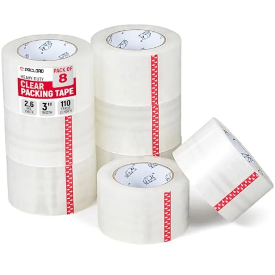 Clear Packing Tape, - Heavy-Duty.6 Mil Thick Carton Sealing Tape with Industrial Strength Adhesion for aging, Moving, or Shippi
Clear Packing Tape, - Heavy-Duty.6 Mil Thick Carton Sealing Tape with Industrial Strength Adhesion for aging, Moving, or Shippi
