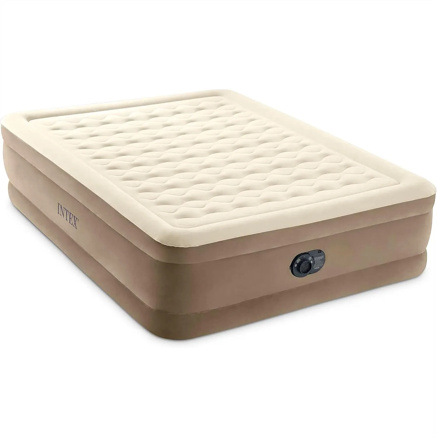 INTEX Dura-Beam Deluxe Ultra Plush Air Mattress Queen with Built-In Pump, 18in Bed Height, 600lb Capacity
INTEX Dura-Beam Deluxe Ultra Plush Air Mattress Queen with Built-In Pump, 18in Bed Height, 600lb Capacity