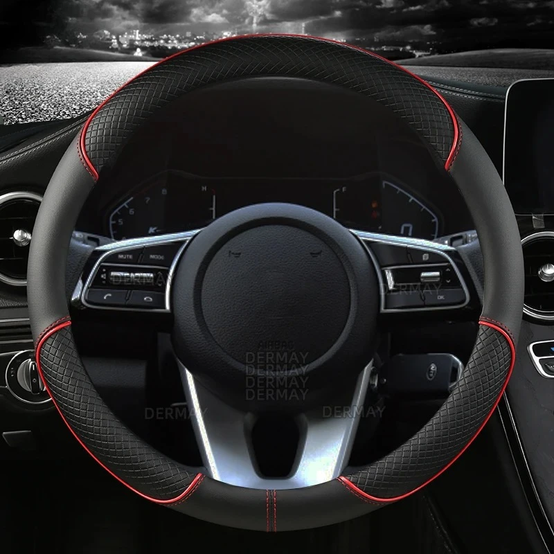 PU Leather DERMAY Car Steering Wheel Cover for Kia Ceed Sportage Picanto Cerato Seltos Soul Rio 3 4 5 Auto Accessories
PU Leather DERMAY Car Steering Wheel Cover for Kia Ceed Sportage Picanto Cerato Seltos Soul Rio 3 4 5 Auto Accessories