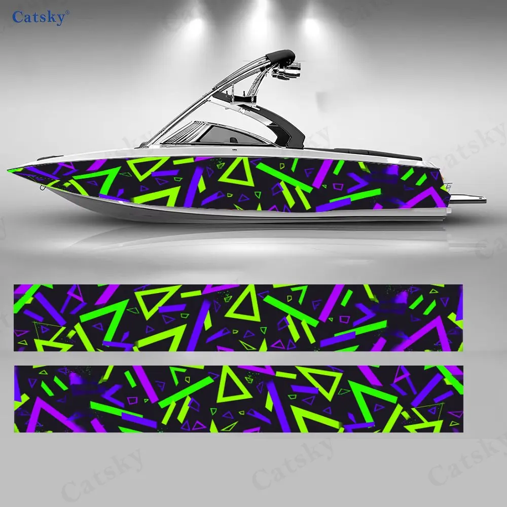 2Pcs Cyber Neon Triangle Boat Stickers, PVC Waterproof Durable Vinyl Wrap Decals for Fishing Boats, Durable and Stylish Design
2Pcs Cyber Neon Triangle Boat Stickers, PVC Waterproof Durable Vinyl Wrap Decals for Fishing Boats, Durable and Stylish Design