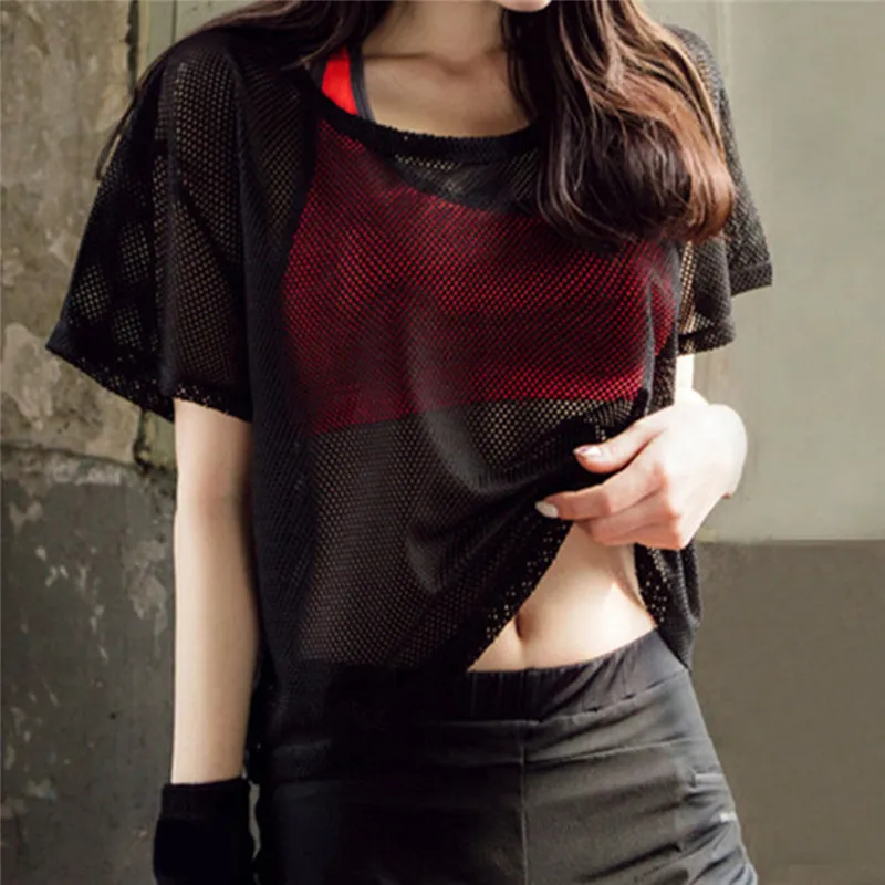Women's Mesh Yoga Shirt Sexy Short Sleeve T-Shirt Sport Top Blouse Cover Up Quick Dry Gym Clothes Running Fitness Tank Sportwear
Women's Mesh Yoga Shirt Sexy Short Sleeve T-Shirt Sport Top Blouse Cover Up Quick Dry Gym Clothes Running Fitness Tank Sportwear