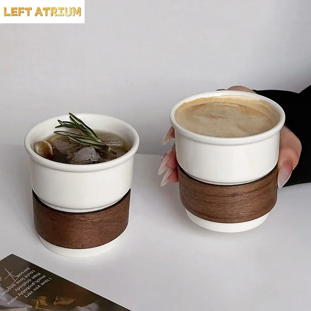 Ins Syle Minimalist White Ceramic Cups with Anti Scald Bamboo Sleeve Water Milk Cup Home Office Latte Iced Drinks Mugs
Ins Syle Minimalist White Ceramic Cups with Anti Scald Bamboo Sleeve Water Milk Cup Home Office Latte Iced Drinks Mugs