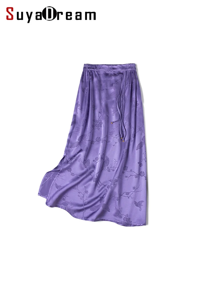 SuyaDream, Vintage Skirt for Woman, 100%Real Silk, Jacquard Fabric, Straight Long Skirts 2025 Spring Summer Bottoms
SuyaDream, Vintage Skirt for Woman, 100%Real Silk, Jacquard Fabric, Straight Long Skirts 2025 Spring Summer Bottoms