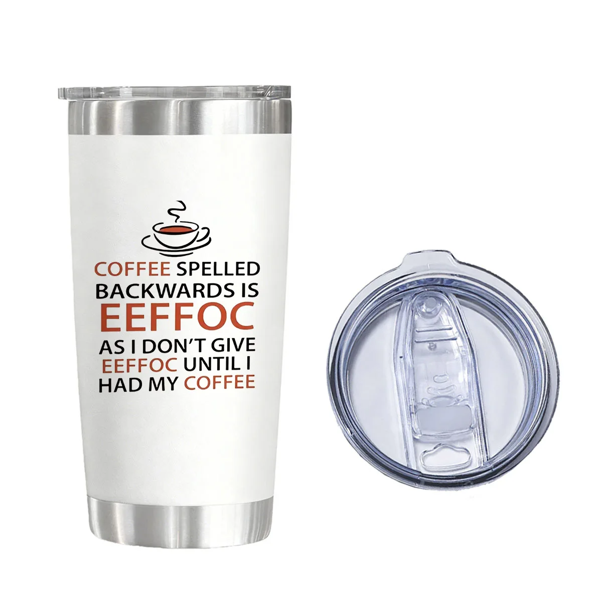 Coffee Spelled Backwards Is Eeffoc Vacuum Flask 20 oz - Coffee Lover Gift Insulated Tumbler
Coffee Spelled Backwards Is Eeffoc Vacuum Flask 20 oz - Coffee Lover Gift Insulated Tumbler