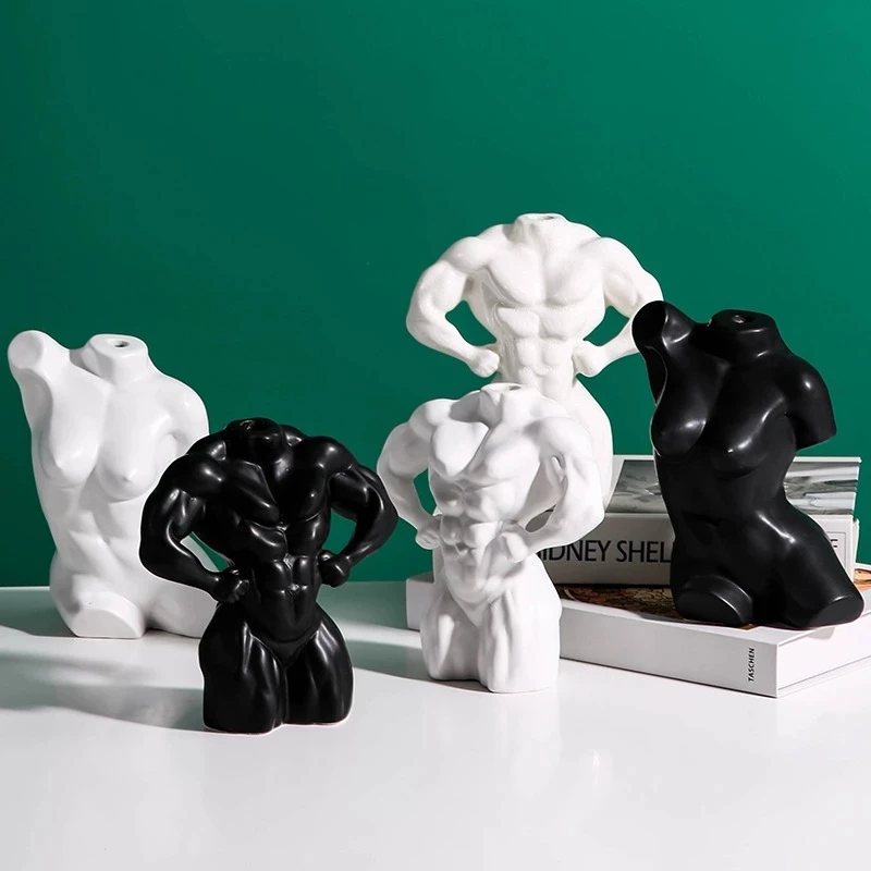 Nordic Body Art Naked Girl Ceramic Vase Muscular Man Vase Abstract Bust Portrait Living Room Flower Arrangement Home Decoration
Nordic Body Art Naked Girl Ceramic Vase Muscular Man Vase Abstract Bust Portrait Living Room Flower Arrangement Home Decoration