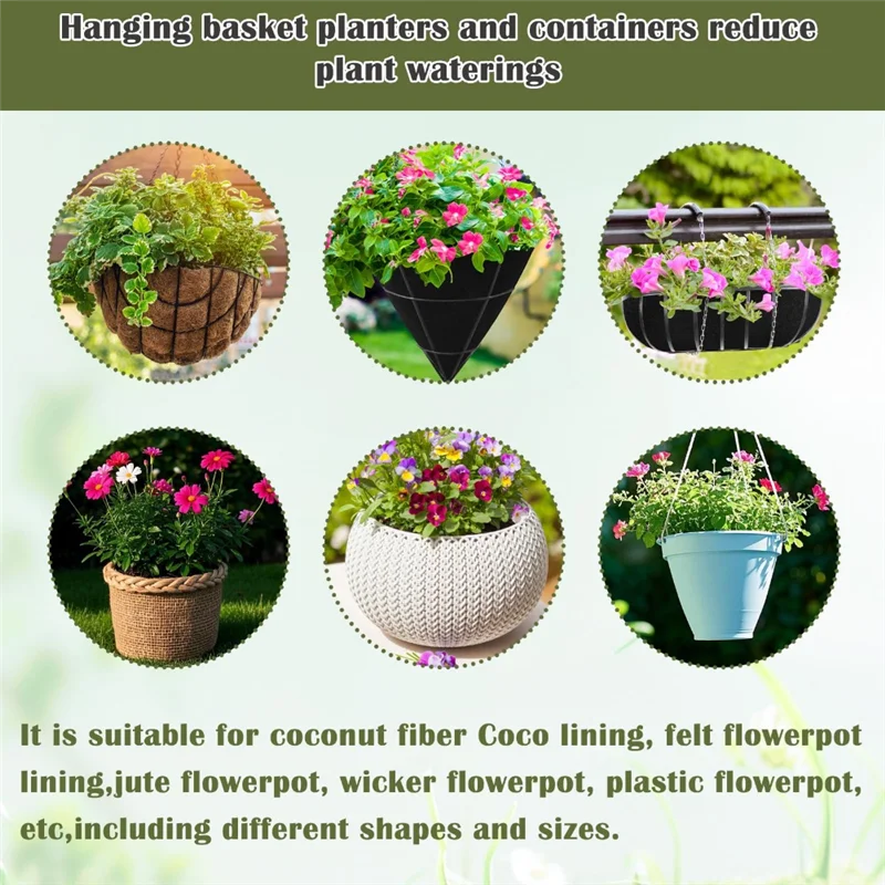 BYBS-10X10inch Self Watering Hanging Basket Liner Watering Liners Absorbing Mat Self Watering Liners For Hanging Basket
BYBS-10X10inch Self Watering Hanging Basket Liner Watering Liners Absorbing Mat Self Watering Liners For Hanging Basket