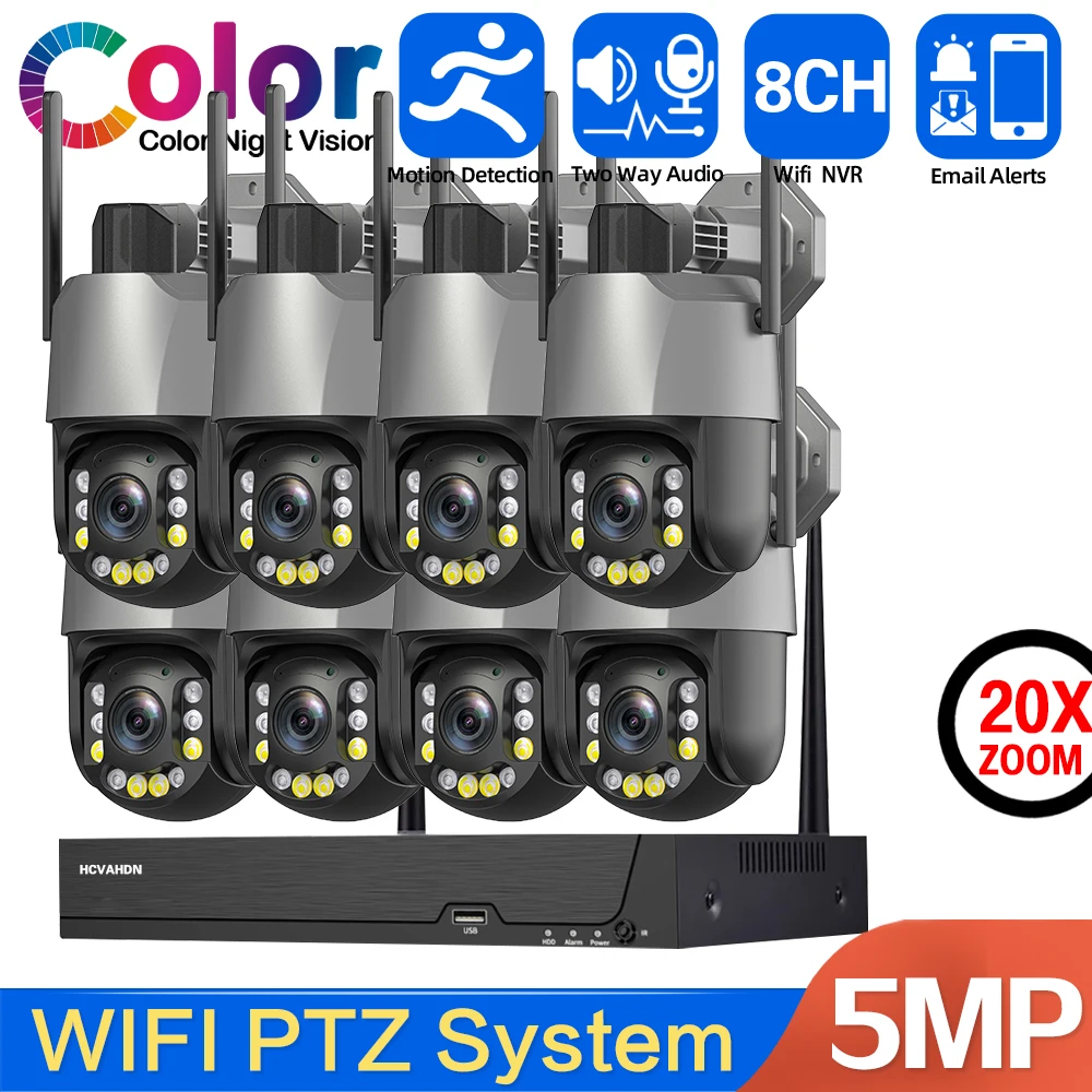 20X Zoom Wifi PTZ CCTV Security Camera System 8CH 6MP Wifi NVR Kit Outdoor Color Night Vision CCTV Video Surveillance Kit ICSEE
20X Zoom Wifi PTZ CCTV Security Camera System 8CH 6MP Wifi NVR Kit Outdoor Color Night Vision CCTV Video Surveillance Kit ICSEE