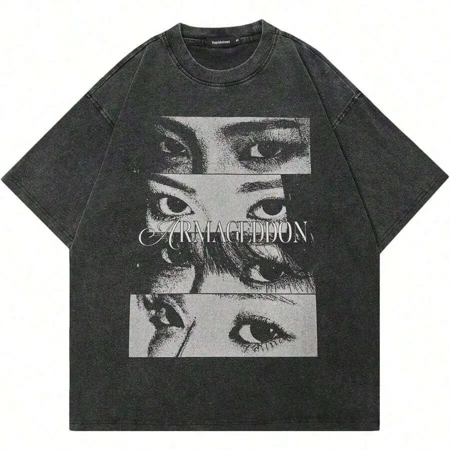 Vintage Faded Black Graphic Tee Streetwear Aesthetic Oversized T-Shirt For Adults
Vintage Faded Black Graphic Tee Streetwear Aesthetic Oversized T-Shirt For Adults
