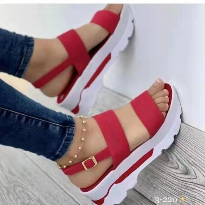 Hot Sale Women's Shoes Summer Ladies Sandals Fashiion One Word Buckle Sandals Comfort Soft Wedge Shoes Casual Platform Sandalias
Hot Sale Women's Shoes Summer Ladies Sandals Fashiion One Word Buckle Sandals Comfort Soft Wedge Shoes Casual Platform Sandalias