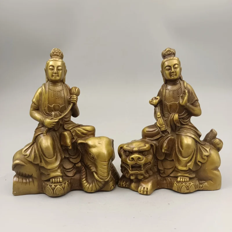 Collection: A Pair of Bronze Statues of Manjushri Samantabhadra for Home Decoration, Creative Gifts and Artifacts
Collection: A Pair of Bronze Statues of Manjushri Samantabhadra for Home Decoration, Creative Gifts and Artifacts