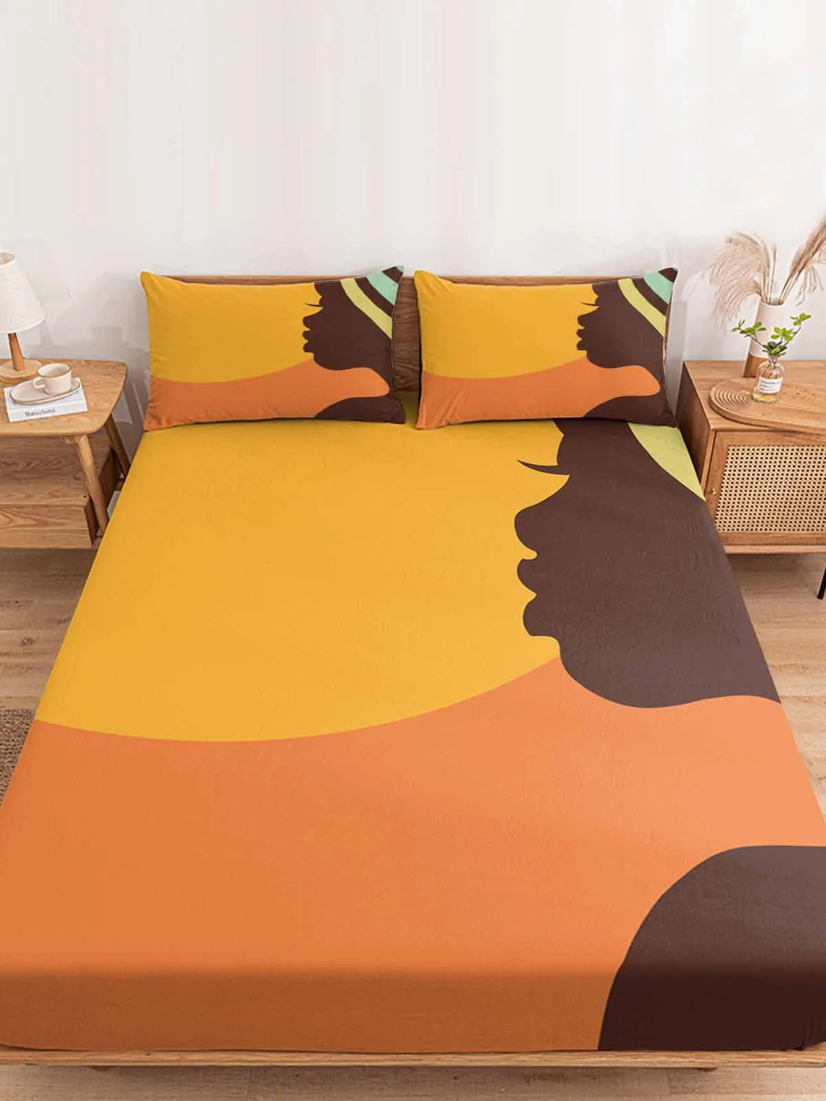 African Women Line Art Queen Size Bed Mattress Fitted sheet Elastic Rubber Band Non-slip Bed Sheet Pillowcase Set
African Women Line Art Queen Size Bed Mattress Fitted sheet Elastic Rubber Band Non-slip Bed Sheet Pillowcase Set