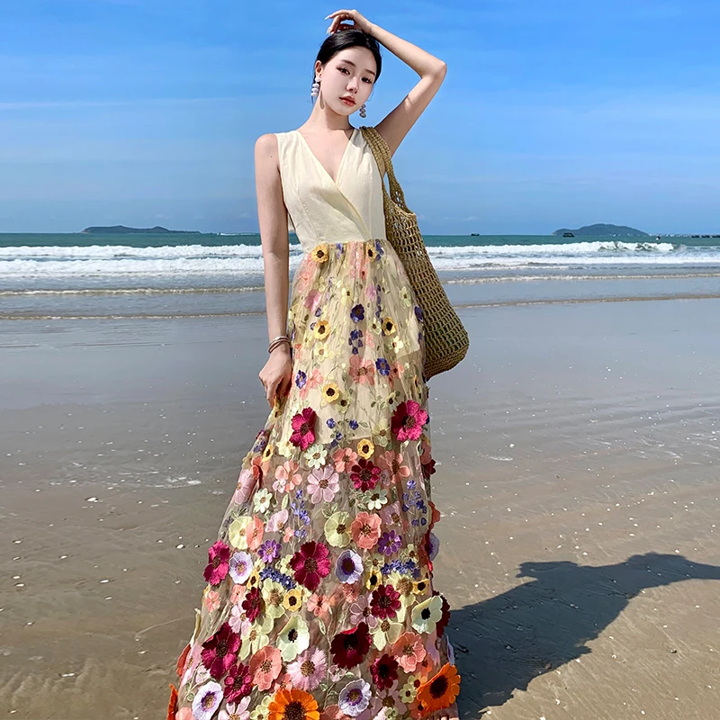 Beige Patchwork Floral Embroidery Long Sleeve Backless Dress 2024 Summer Elegant Luxury Women Evening Party Long Dress Boho Robe
Beige Patchwork Floral Embroidery Long Sleeve Backless Dress 2024 Summer Elegant Luxury Women Evening Party Long Dress Boho Robe