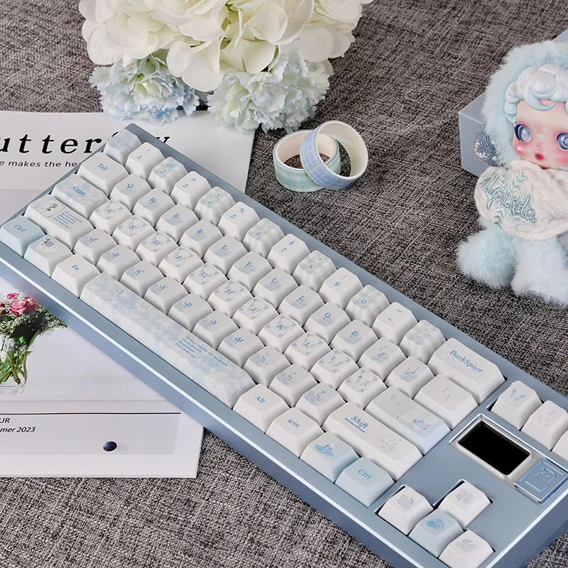 Mengdie blue and white ins light color simple new original custom thermal sublimation pbt keycaps suitable for mechanical keycap
Mengdie blue and white ins light color simple new original custom thermal sublimation pbt keycaps suitable for mechanical keycap