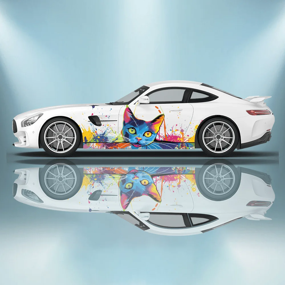 Fantasy Color Cat Splash Print Car Side Sticker Decoration Protection,Waterproof Self-adhesive Decal Auto Accessories Wrap Cover
Fantasy Color Cat Splash Print Car Side Sticker Decoration Protection,Waterproof Self-adhesive Decal Auto Accessories Wrap Cover