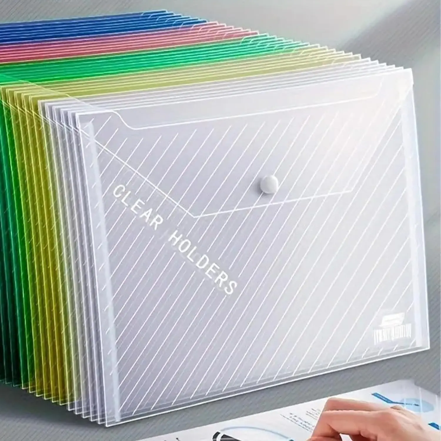 Plastic Envelopes File Folders, Clear Folder for Document US Letter A4 Size Poly Envelopes with Label Pockets for School Home Work Office 10PCS
Plastic Envelopes File Folders, Clear Folder for Document US Letter A4 Size Poly Envelopes with Label Pockets for School Home Work Office 10PCS