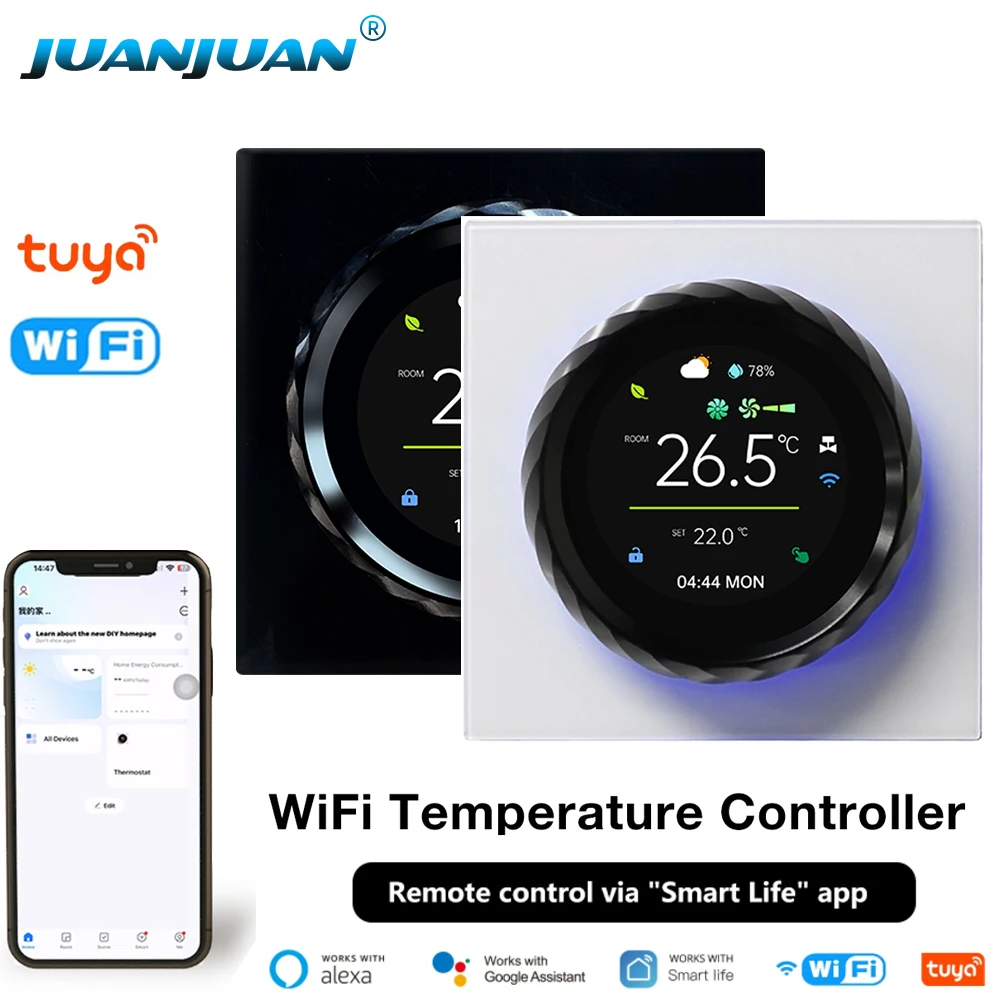 Tuya WiFi Smart Thermostat Air Conditioner Temperature Controller LED Touch Screen Thermoregulator Work With Alexa Google Home
Tuya WiFi Smart Thermostat Air Conditioner Temperature Controller LED Touch Screen Thermoregulator Work With Alexa Google Home