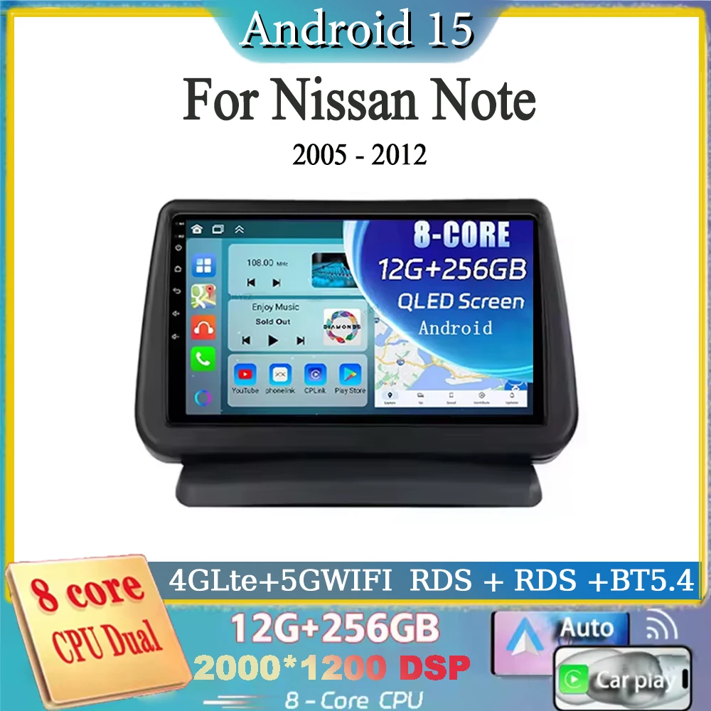 Android 15 2K Car Radio For Nissan Note 2005 - 2016 GPS Multimedia Player Navi Head Unit Stereo Wireless Carplay Auto Video
Android 15 2K Car Radio For Nissan Note 2005 - 2016 GPS Multimedia Player Navi Head Unit Stereo Wireless Carplay Auto Video