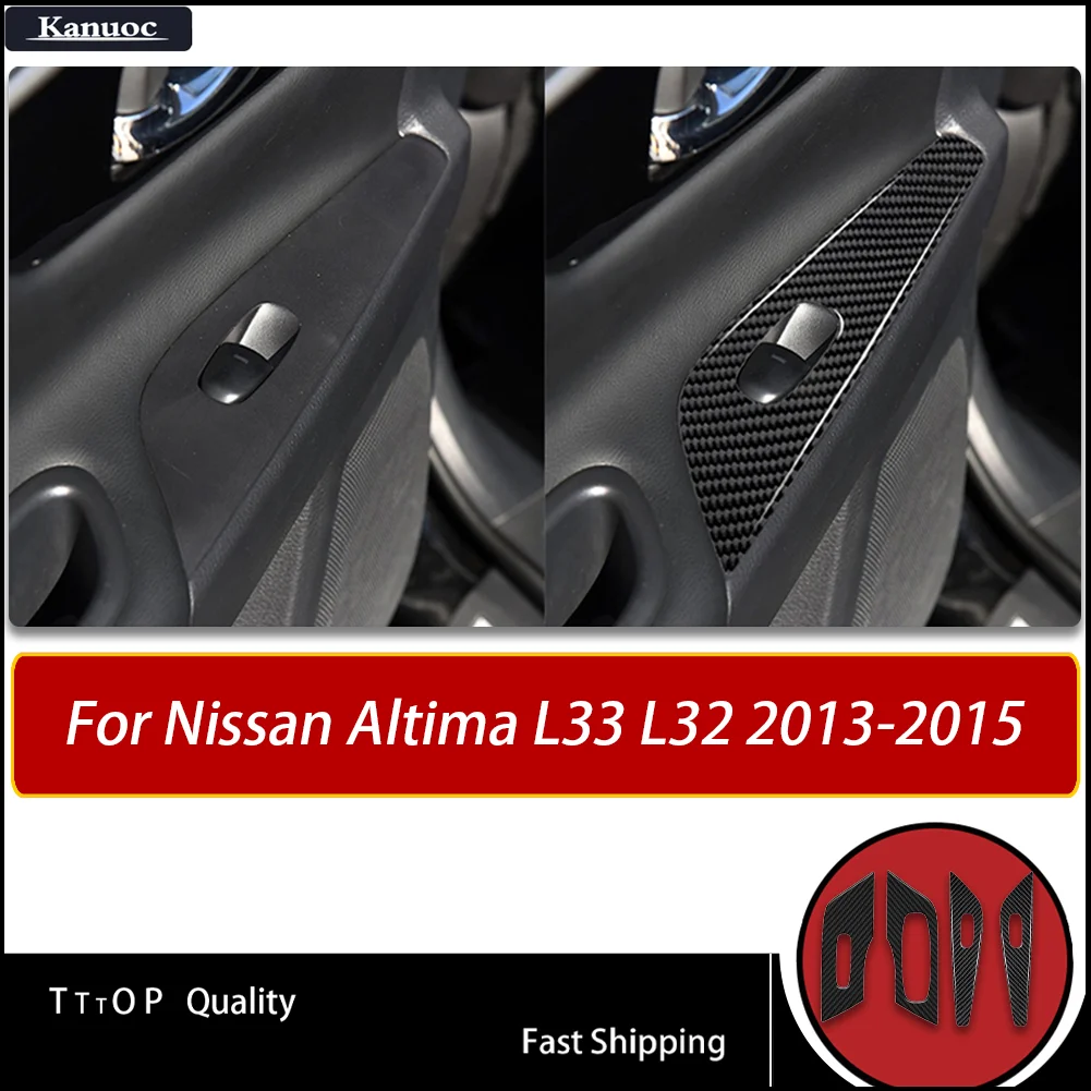 High-Gloss Carbon Fiber Car Interior Stickers Window lift control panel For Nissan Altima L33 L32 2013-2015
High-Gloss Carbon Fiber Car Interior Stickers Window lift control panel For Nissan Altima L33 L32 2013-2015