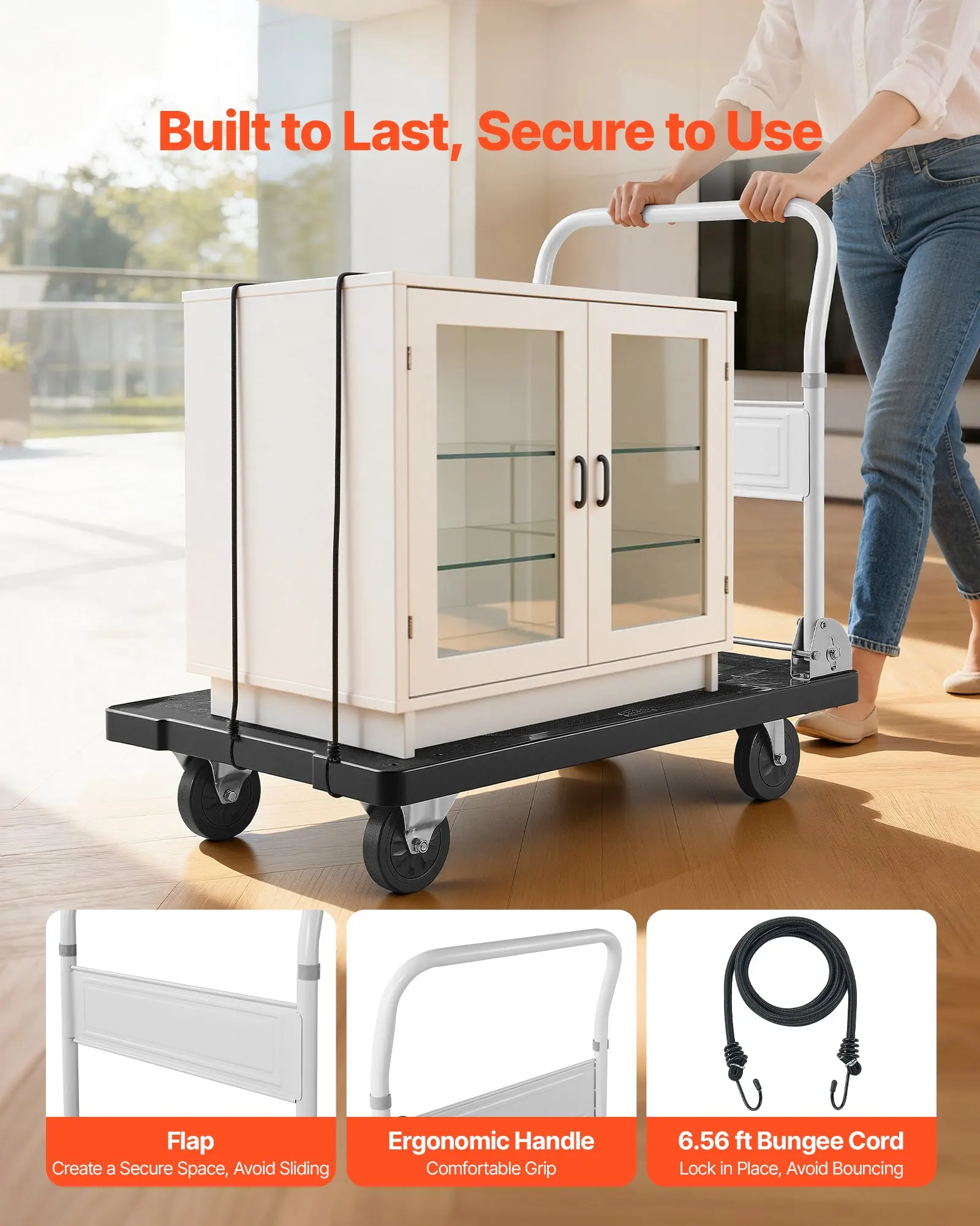 Foldable Push Cart Dolly, 660 Lbs Capacity, Folding Platform Truck With Swivel Wheels, Moving Platform Hand Truck Flatbed Cart, Space Saving Push Handle, For Easy Storage, 35.2 X 23.4 X 33.5 In
Foldable Push Cart Dolly, 660 Lbs Capacity, Folding Platform Truck With Swivel Wheels, Moving Platform Hand Truck Flatbed Cart, Space Saving Push Handle, For Easy Storage, 35.2 X 23.4 X 33.5 In