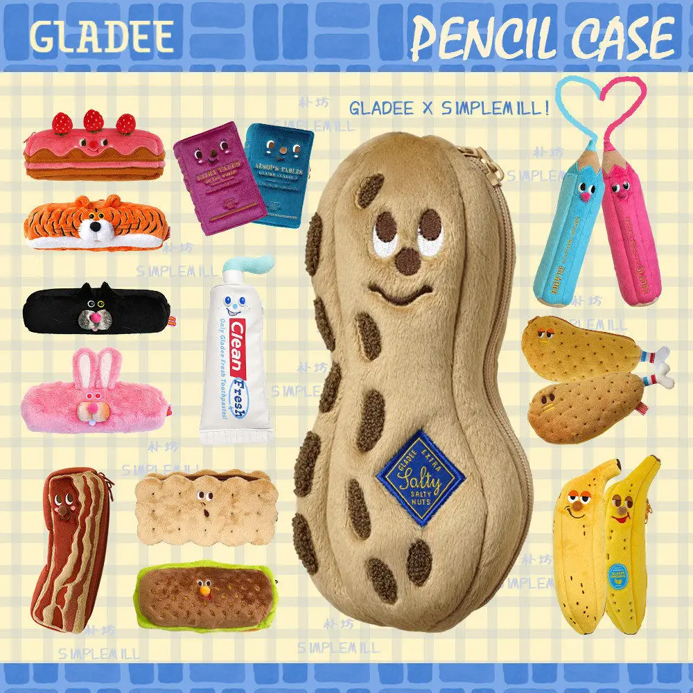 Genuine Gladee Pencil Bag Collection Peanut Toothpaste Biscuits Banana Cute Pen Storage Bag Student Stationery Box Ornament Gift
Genuine Gladee Pencil Bag Collection Peanut Toothpaste Biscuits Banana Cute Pen Storage Bag Student Stationery Box Ornament Gift