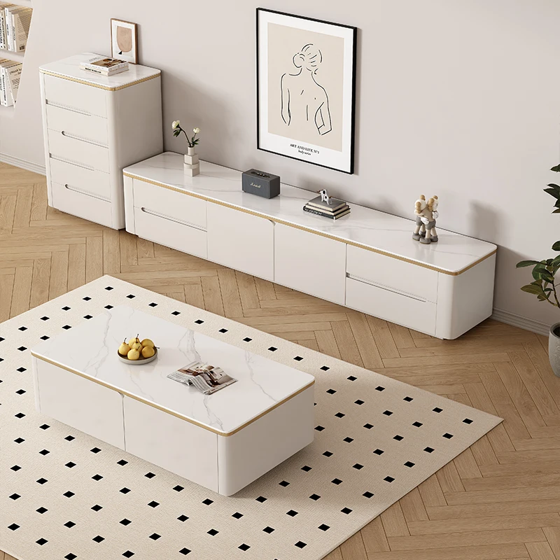 Light Luxury TV Cabinet Wood Rock Slab Coffee Table Combination Modern Simple Small Apartment Living Room Muebles Tv Salon
Light Luxury TV Cabinet Wood Rock Slab Coffee Table Combination Modern Simple Small Apartment Living Room Muebles Tv Salon