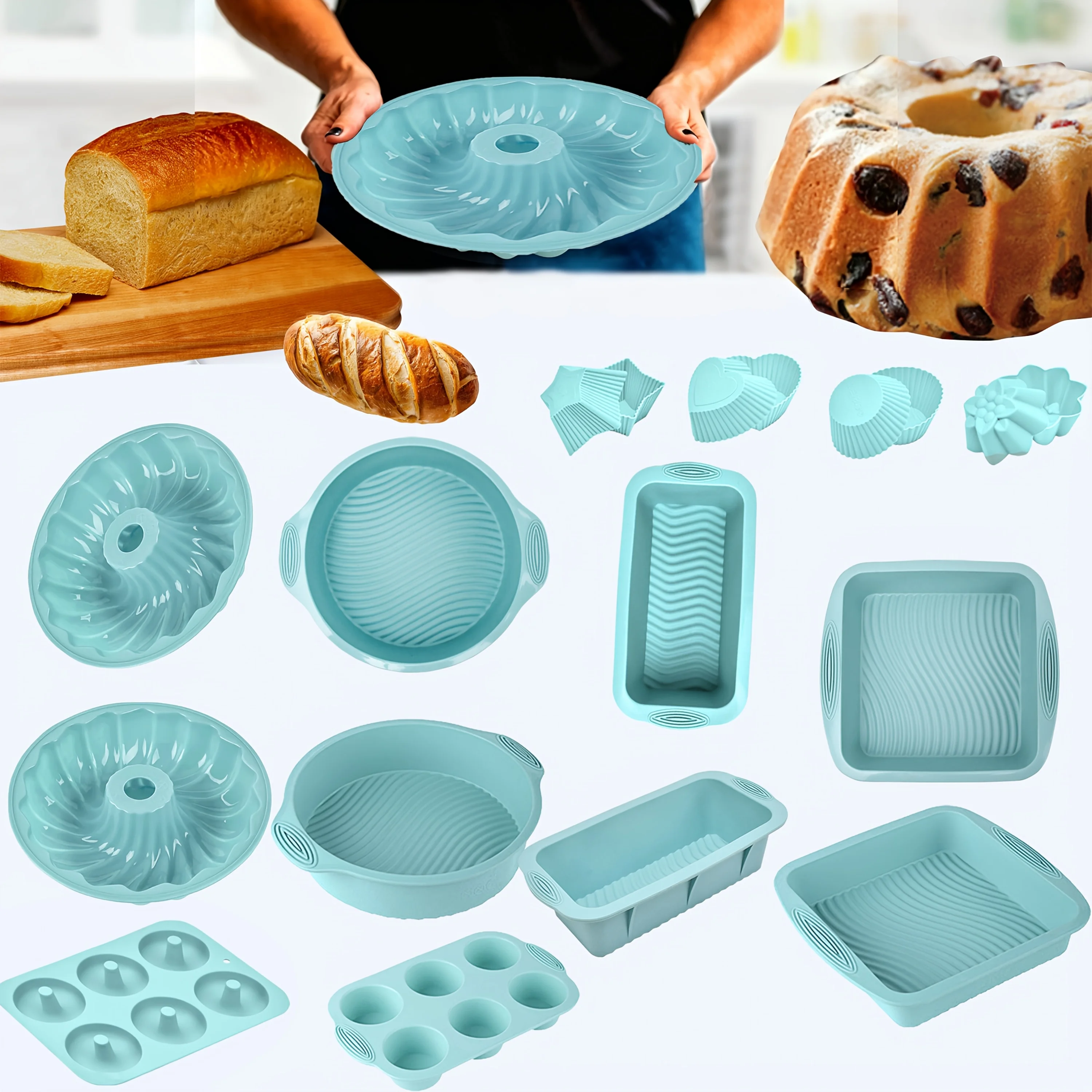 30pcs Multi-type Blue Rectangle, Round Creative Cake Mould, Silicone, Reusable, Non-stick Baking Tray, Oven Accessories, Baking Tools, Kitchen Gadgets, Kitchen Accessories, Valentine'S Day Gifts For Wife
30pcs Multi-type Blue Rectangle, Round Creative Cake Mould, Silicone, Reusable, Non-stick Baking Tray, Oven Accessories, Baking Tools, Kitchen Gadgets, Kitchen Accessories, Valentine'S Day Gifts For Wife