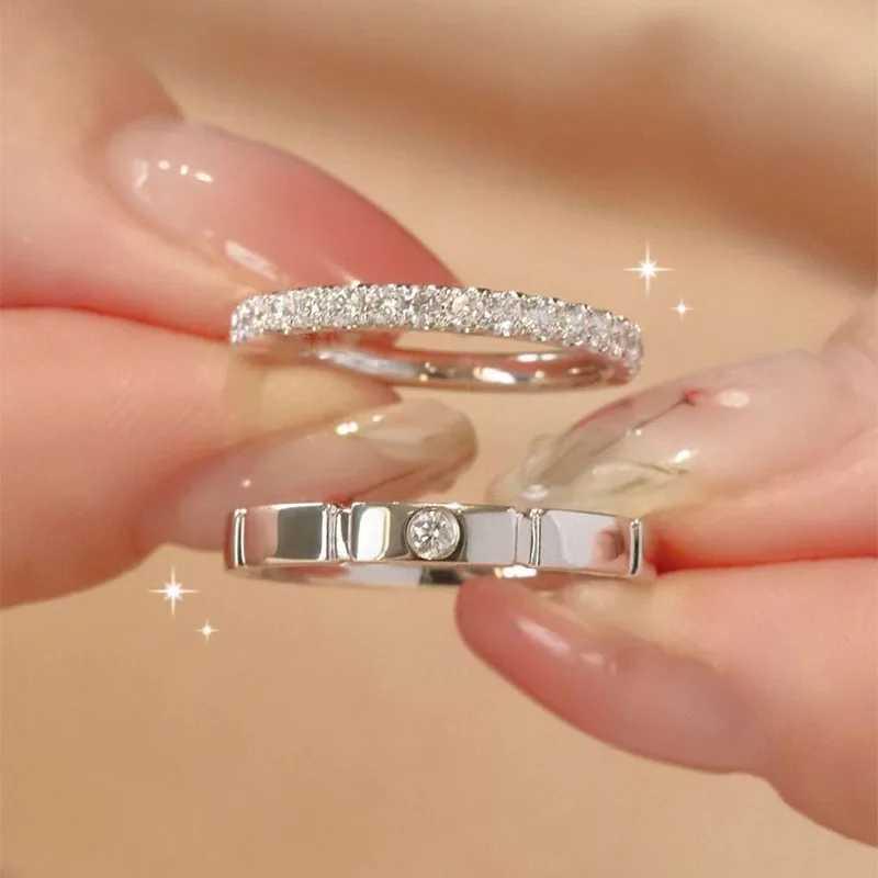 925 Sterling Silver Bow Couple Open Ring Wedding Proposal Ring Flash Diamond Men and Women Pair Ring New Fashion Jewelry Gift
925 Sterling Silver Bow Couple Open Ring Wedding Proposal Ring Flash Diamond Men and Women Pair Ring New Fashion Jewelry Gift